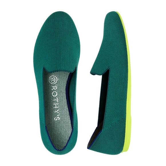 ROTHY'S The Loafer casual eco friendly everyday flats jade green Retired Size 6 - Picture 8 of 8